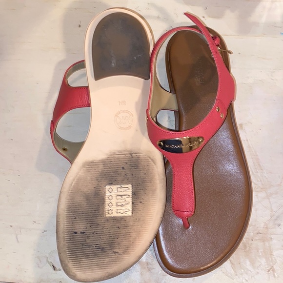Michael Kors Pink and Brown Sandals. Size 8 in women’s. - Picture 3 of 3